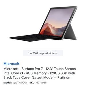 Microsoft Surface Pro 7 12.3”